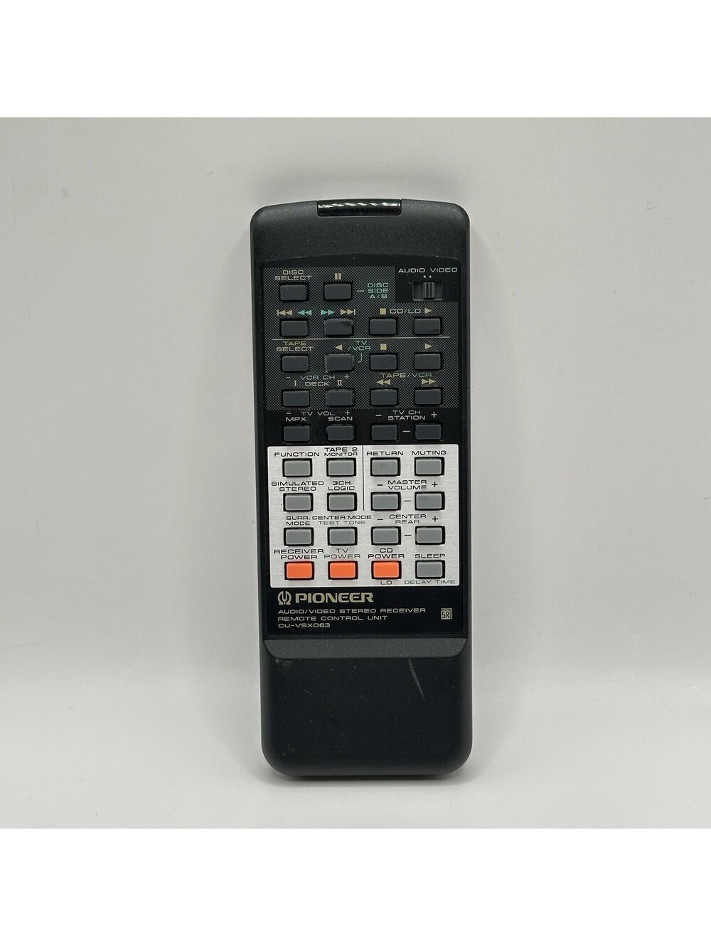 Pioneer CU-VSX063 Wireless Remote Control, Black, For Audio/Video Receiver Test